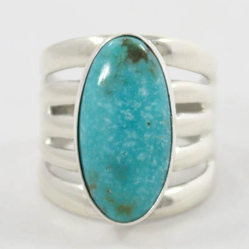 Circular gem rings-Turquoise Ring