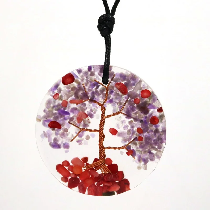 Bead cluster necklaces-Cherry Copper Orgone Necklace