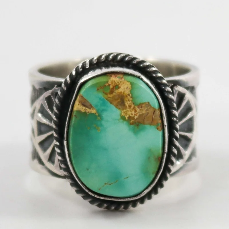 Thick gold rings-Royston Turquoise Ring