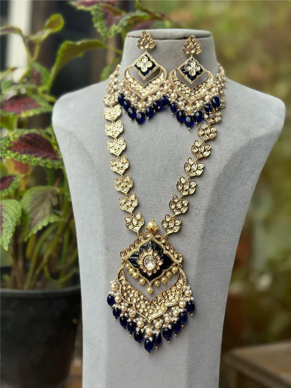 Agate slice earrings-Pakistani Floral Antique Design Necklace Set, Indian Floral Necklace Set, Bollywood Luxe Jewelry, Wedding Floral Necklace Earrings Set