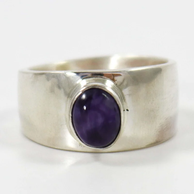 Pink quartz rings-Sugilite Ring