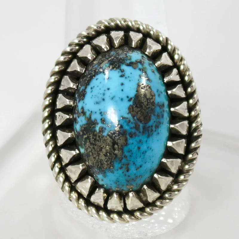 Wide stone rings-Persian Turquoise Ring