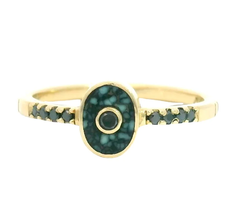 Astrology theme rings-Colina Verde Variscite Pavé Nora Ring