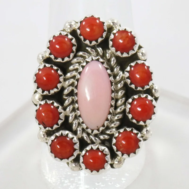 Dot design rings-Coral Ring