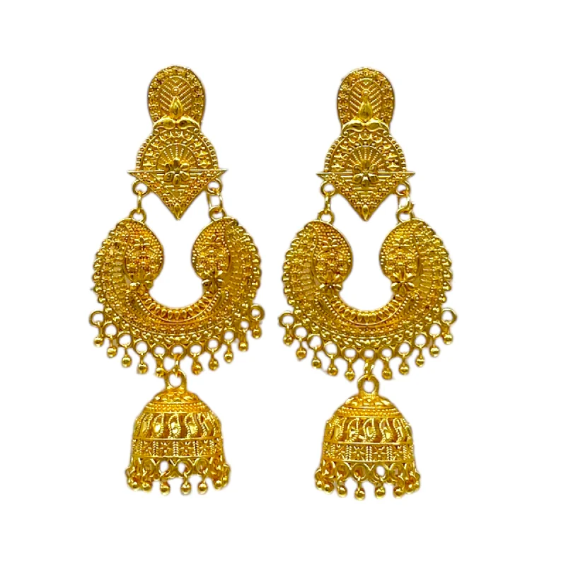 Astrology theme rings-Gold Designer Earring