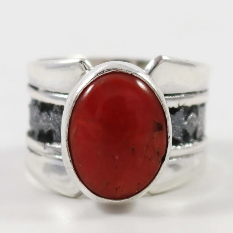 Spring band rings-Coral Ring