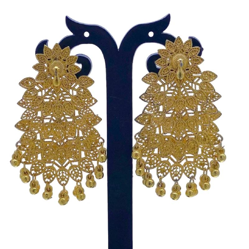 Thin gold rings-Peacock Head Gold Layered Earring