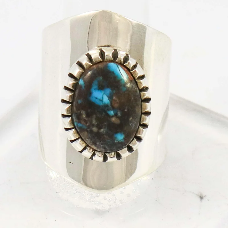 Multi-gem rings-Bisbee Turquoise Ring