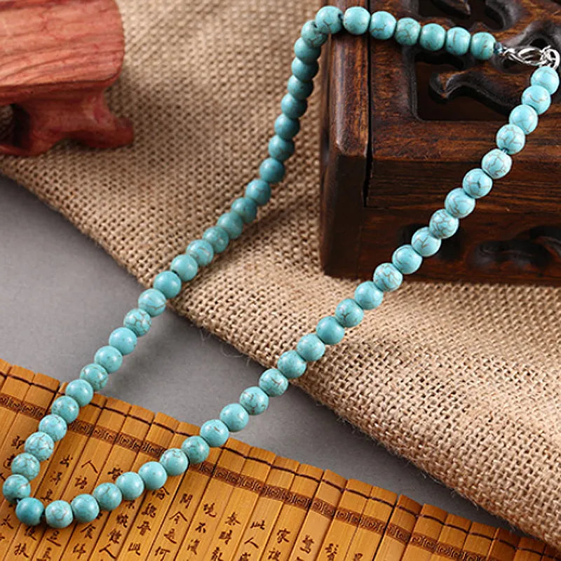 Simple bar necklaces-Balance Healing Turquoise Necklace