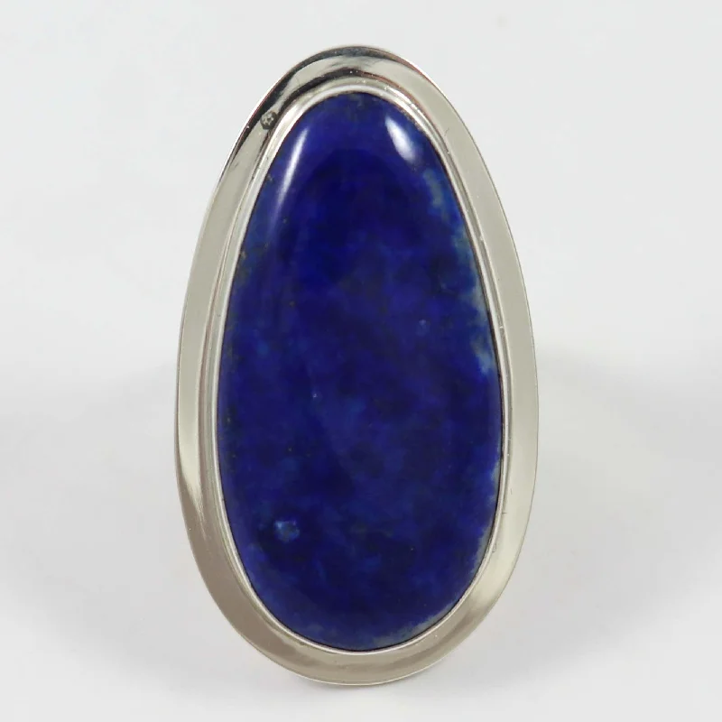 Stacked design rings-Lapis Ring