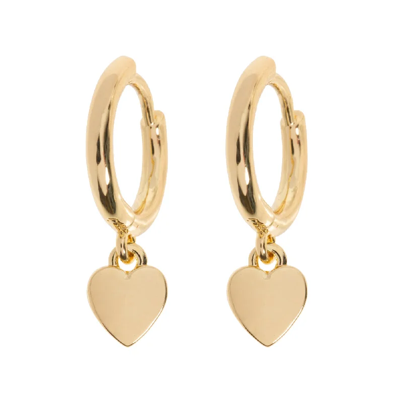 Arabic tile earrings-Sutton - Classic Heart Hoop Earrings