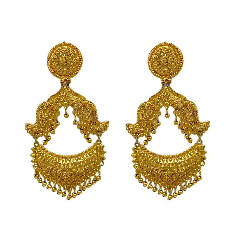 Plated silver rings-Gold Earring