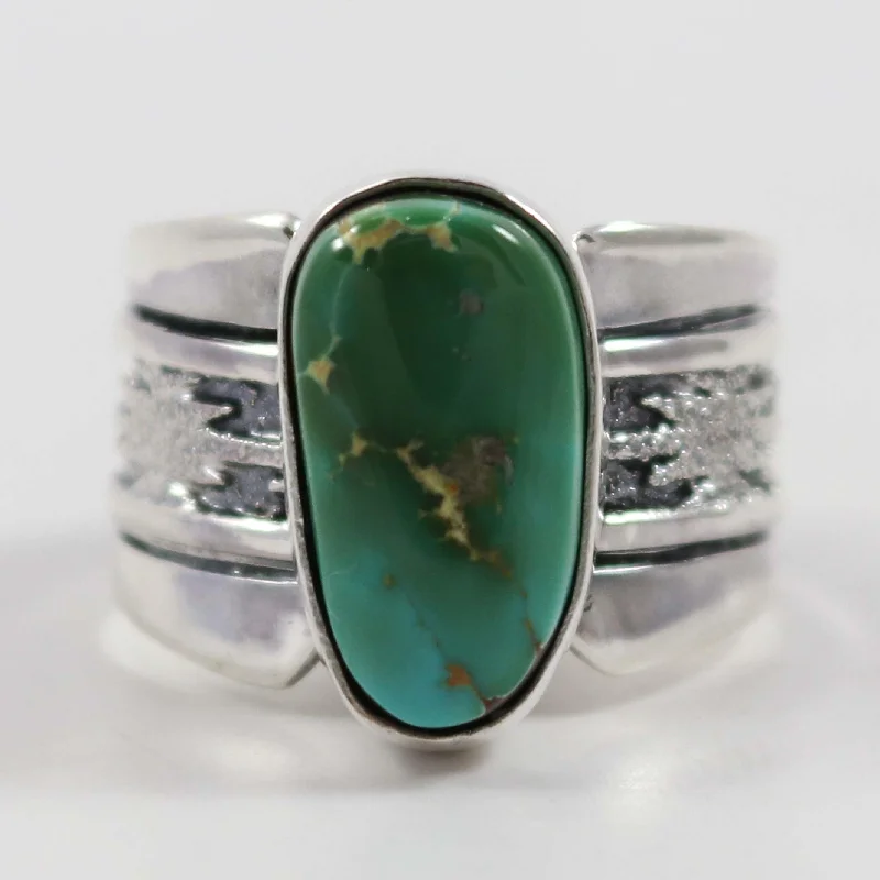 Custom letter rings-Royston Turquoise Ring