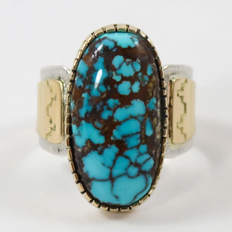 Glittering crystal rings-Royston Turquoise Ring