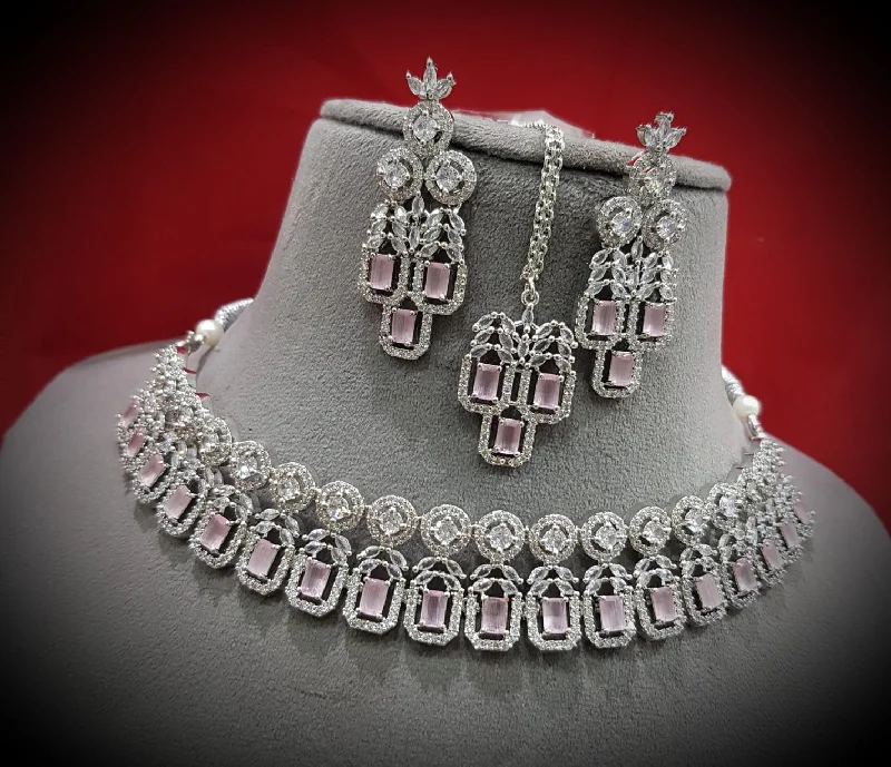 Daisy motif earrings-Elegance Bollywood AD Choker Earrings Set, Bollywood CZ Necklace Set, AD Earrings Set, CZ Necklace, Celebrity Jewellery, Pakistani Jewellery, CZ Necklace Earrinng Set