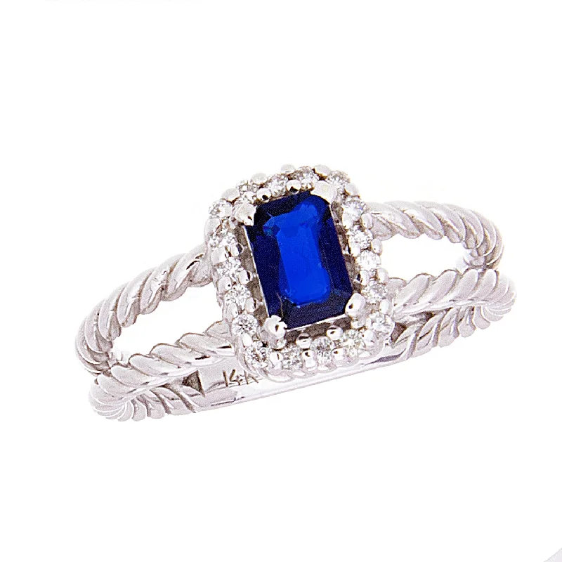 Small star rings-Sapphire and Diamonds Ring