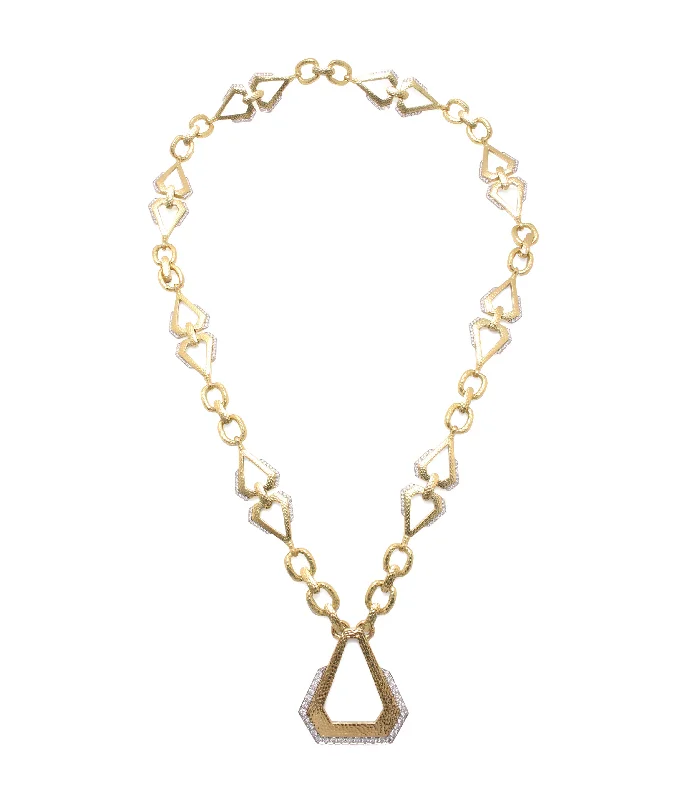 Curved pendant necklaces-Carnegie Necklace