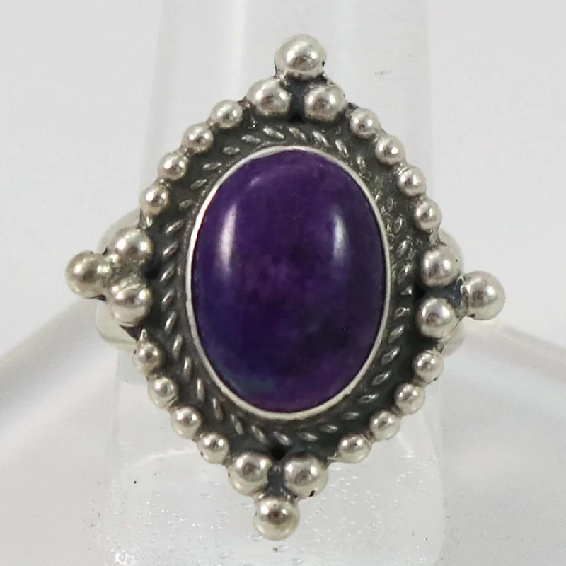 Hand-carved rings-Sugilite Ring