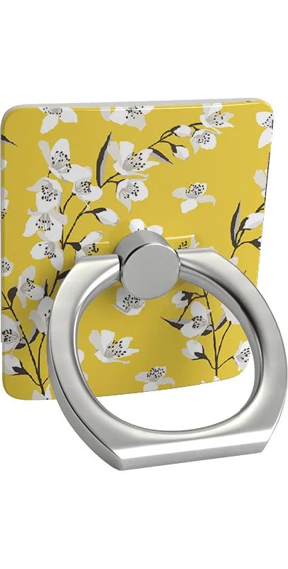 Radiant star rings-Floral Forest | Yellow Cherry Blossom Floral Phone Ring