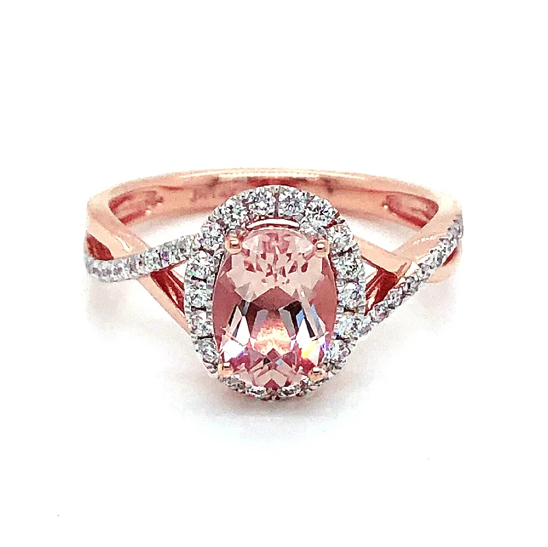 Small pearl rings-Morganite Ring