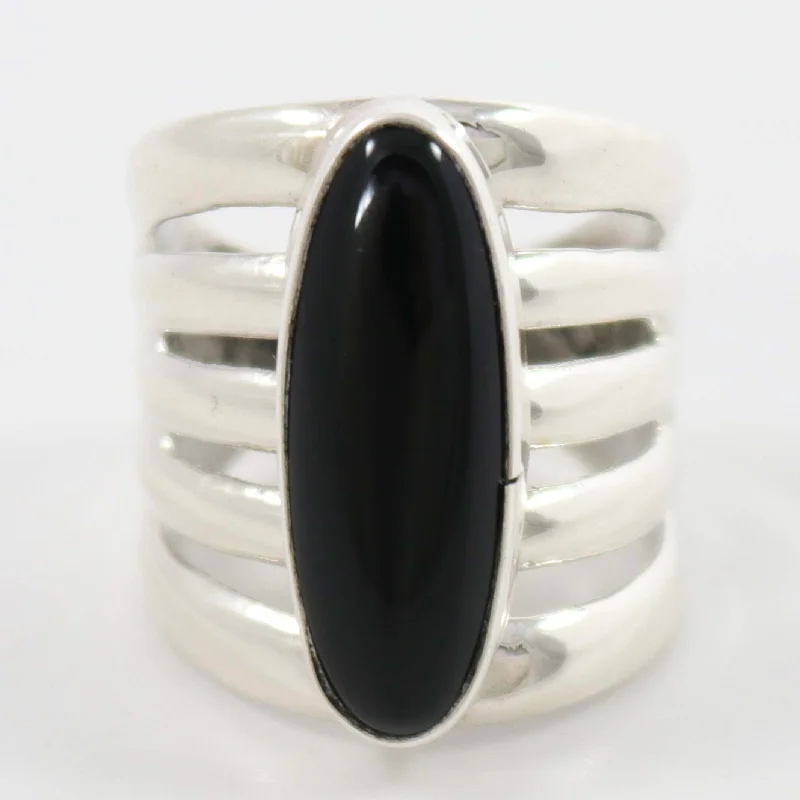 Forever band rings-Onyx Ring