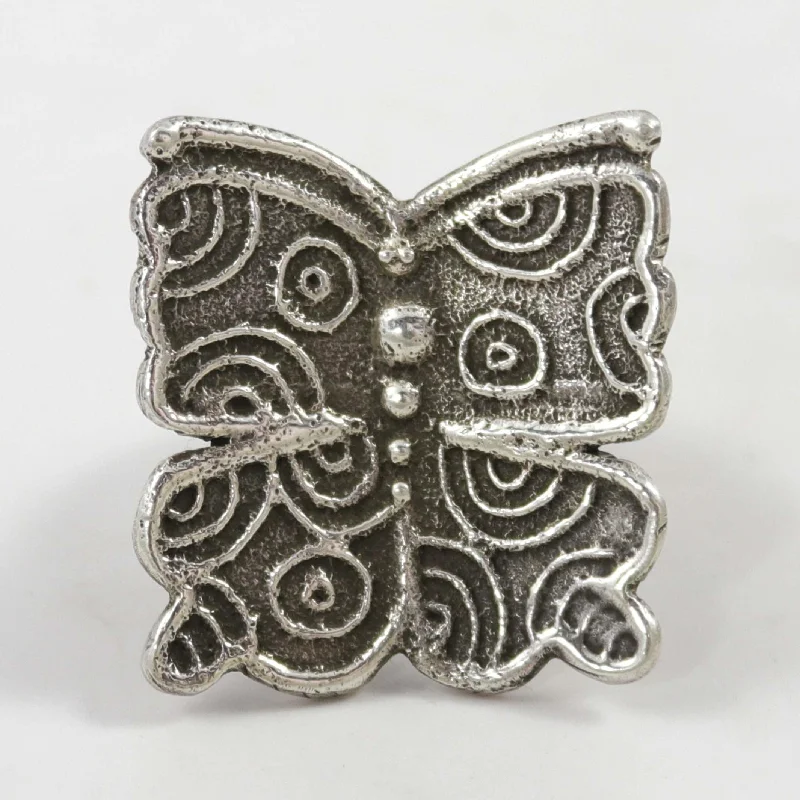 Rattan style rings-Butterfly Ring