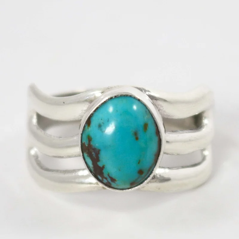 Rough texture rings-Turquoise Ring