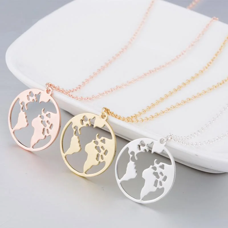 Stone-wrapped necklaces-One World Wanderlust Necklace