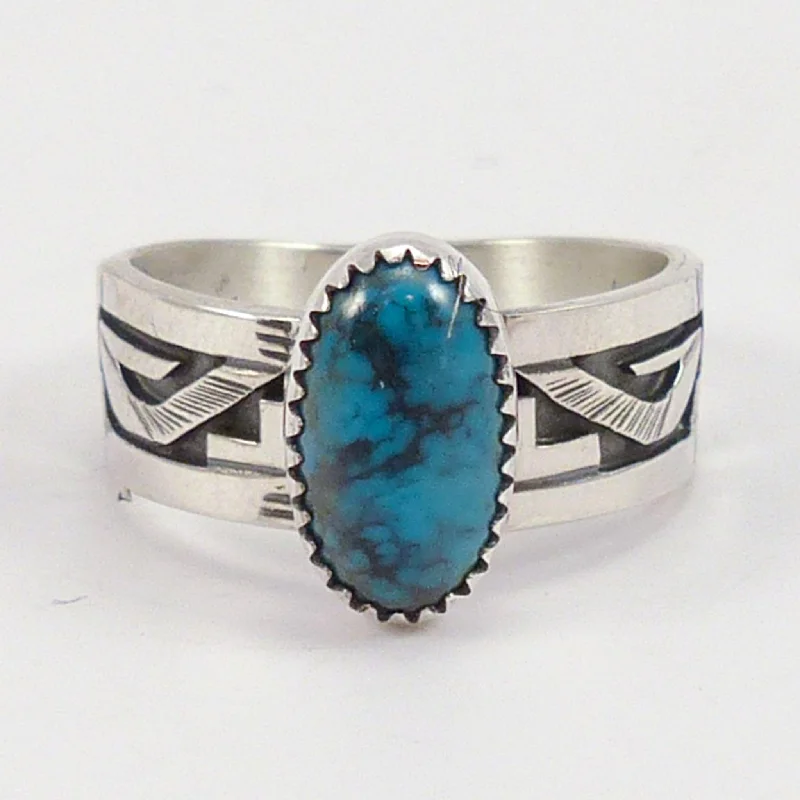 Plush satin rings-Kingman Turquoise Ring