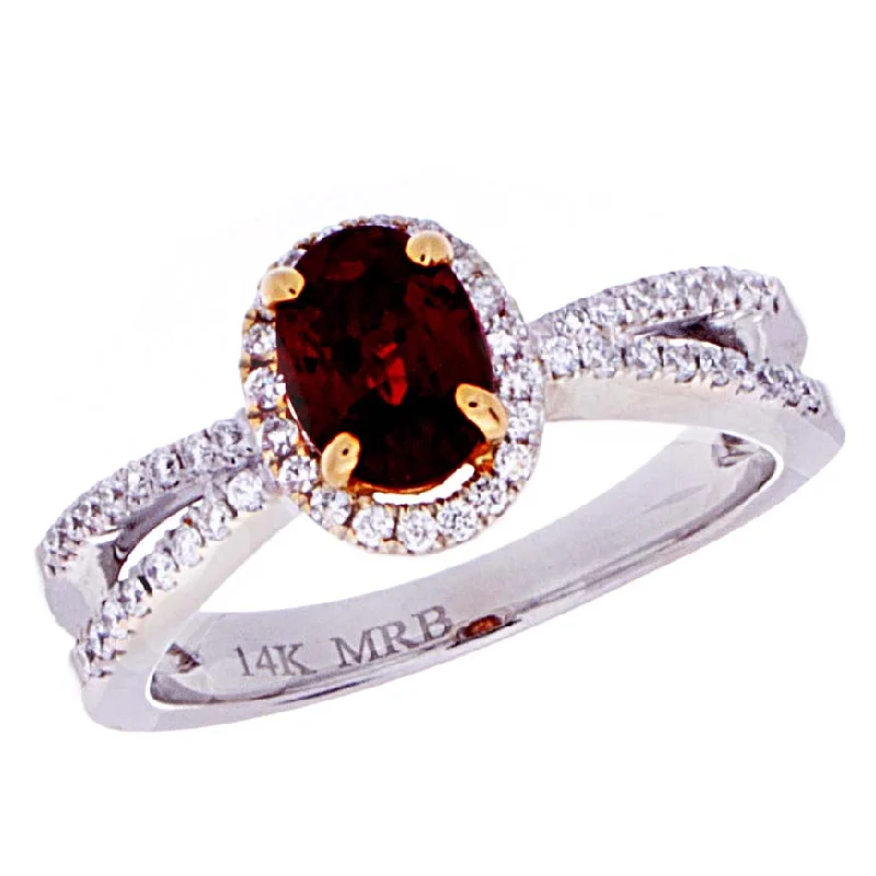 Glittering diamond rings-Burmese Ruby Ring