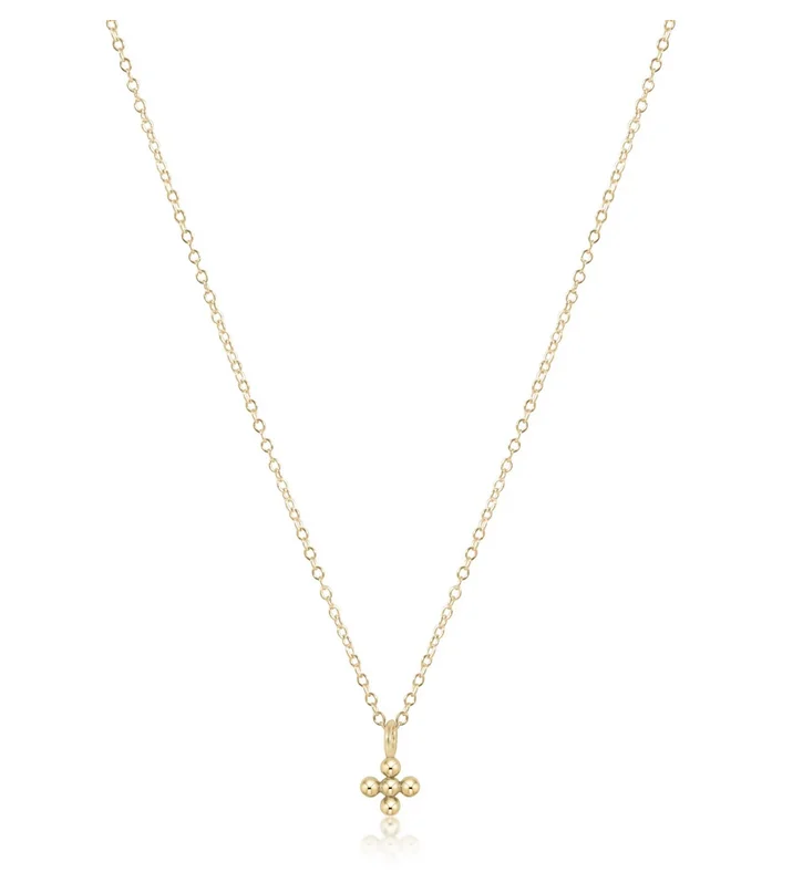 Freshwater pearl necklaces-E Newton 16" Necklace Classic Beaded Signature Cross Charm