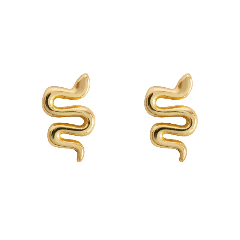 Protective eye earrings-Liza - Mini Snake Stud Earrings