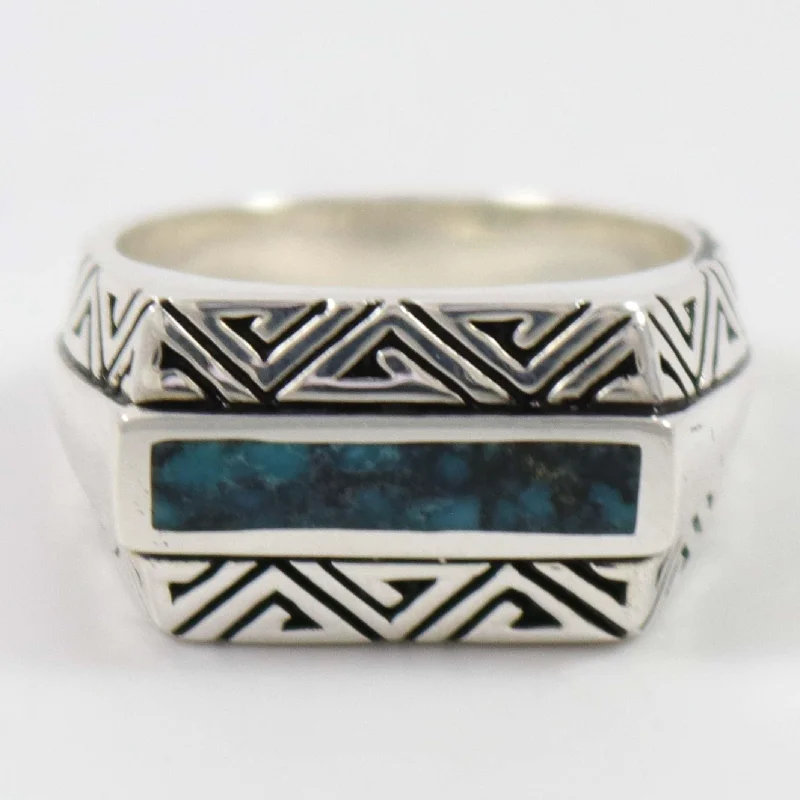 Stacked design rings-Turquoise Ring