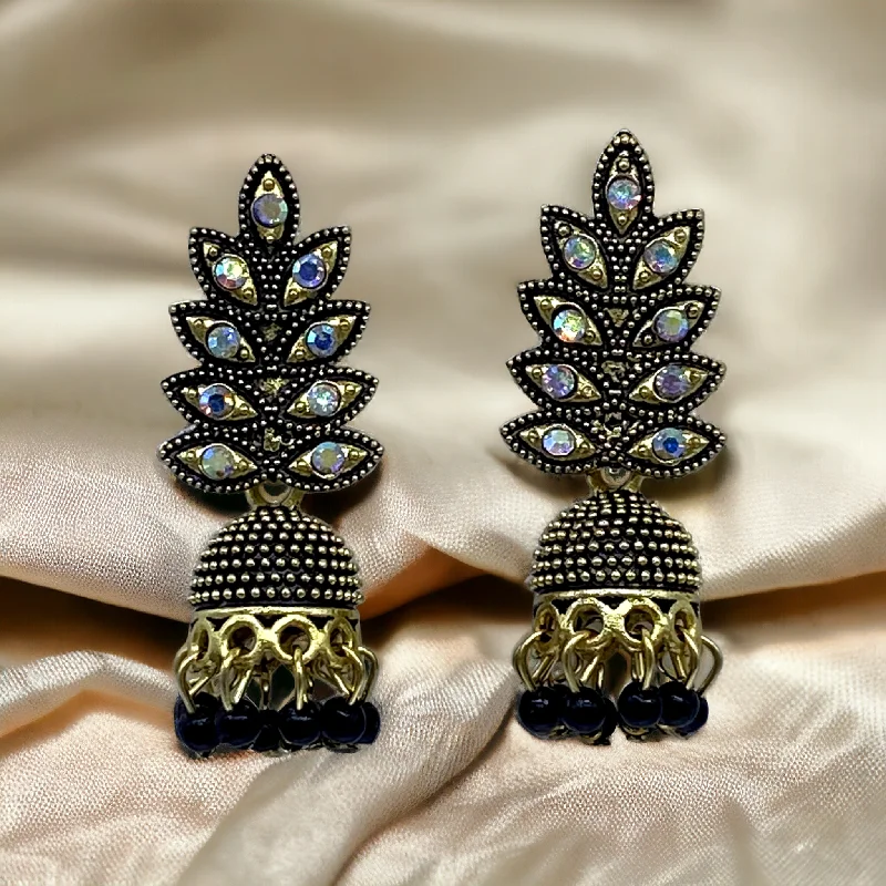 Uneven rings-Diomond studded small Zumkha earring