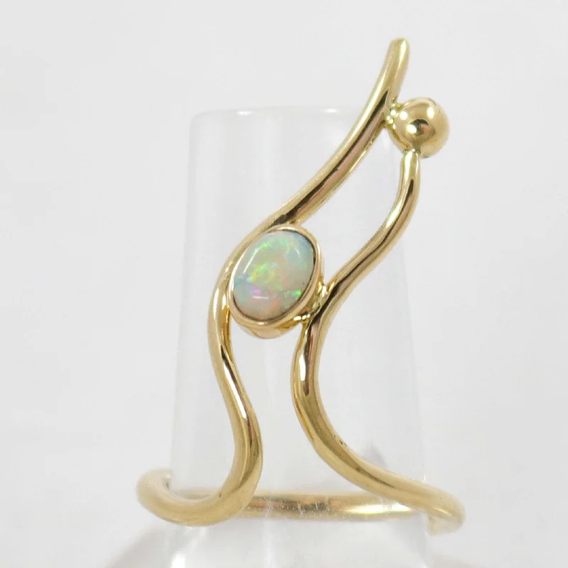 Radiant star rings-Gold and Opal Ring