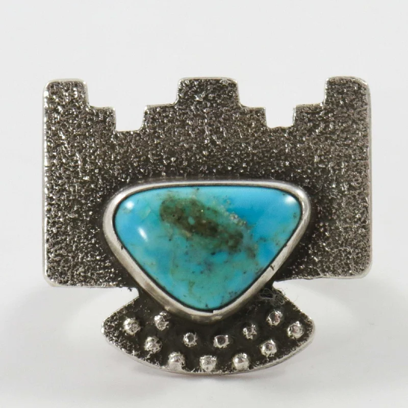 Garnet gem rings-Kingman Turquoise Ring