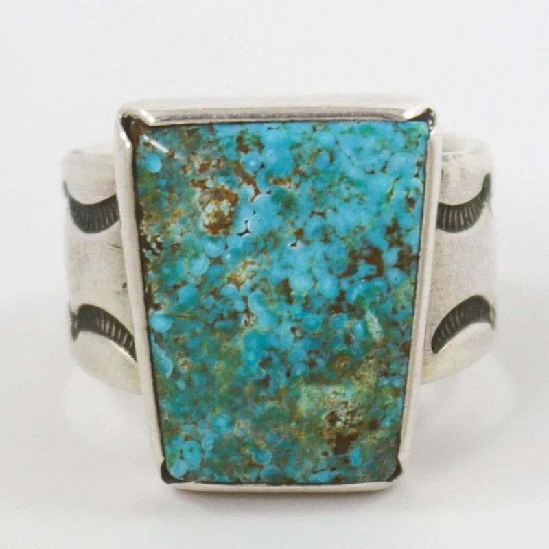 Rattan style rings-Robin’s Nest Turquoise Ring