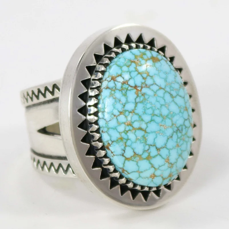 Bird design rings-Number Eight Turquoise Ring