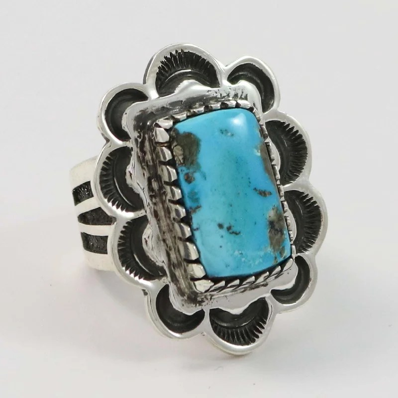 Malachite rings-Morenci Turquoise Ring