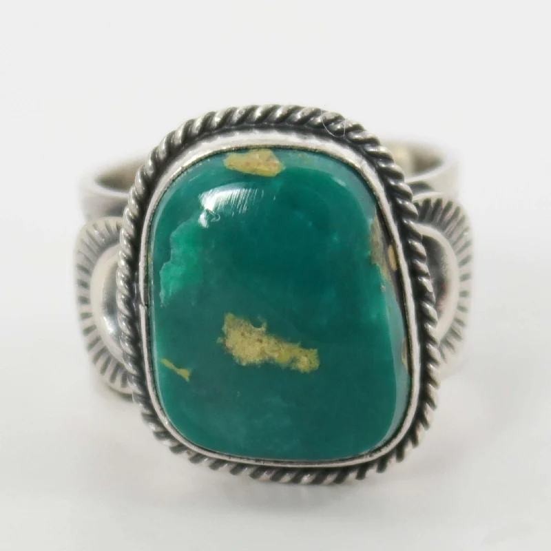 Dual-tone rings-Royston Turquoise Ring