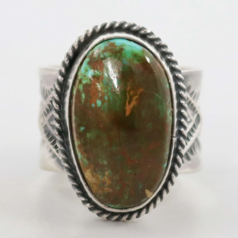 Uneven rings-Royston Turquoise Ring