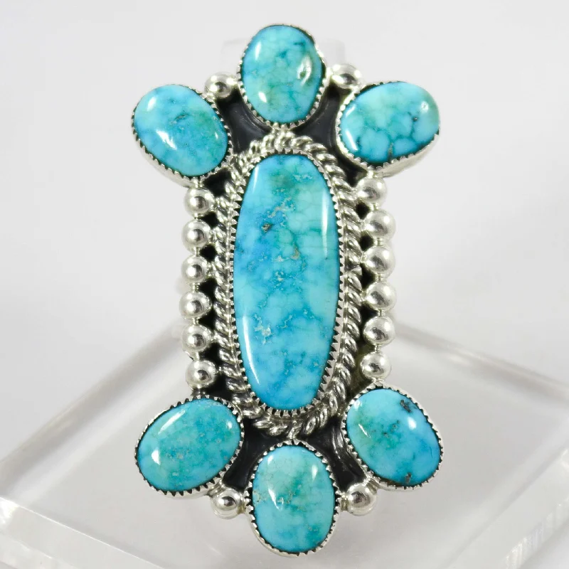 Monogram rings-Kingman Turquoise Ring