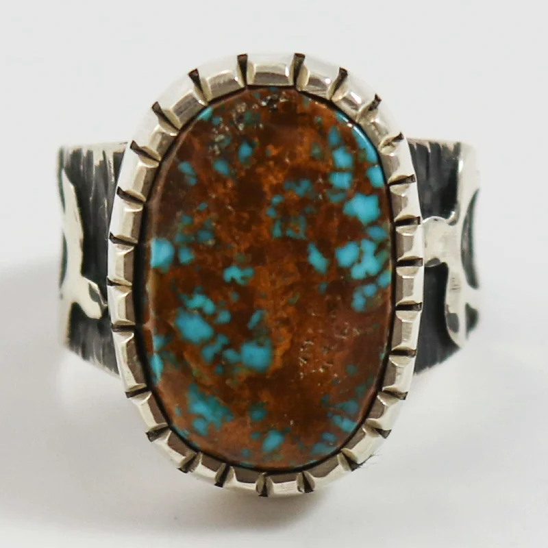 Zigzag style rings-Pilot Mountain Turquoise Ring