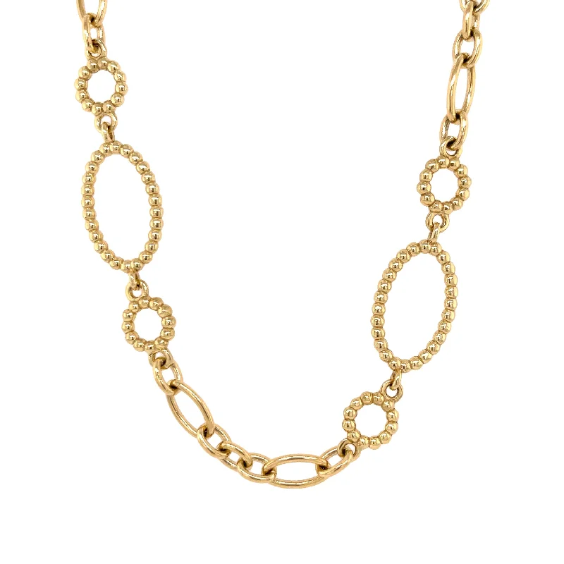 Sleek modern necklaces-Granulated Stations Necklace