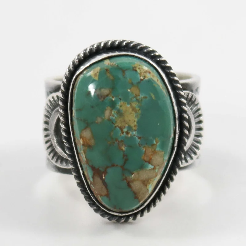 Retro cameo rings-Royston Turquoise Ring