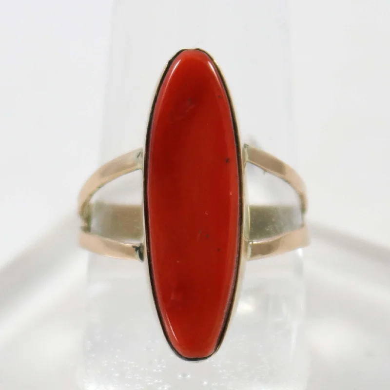 Dot design rings-Gold Coral Ring