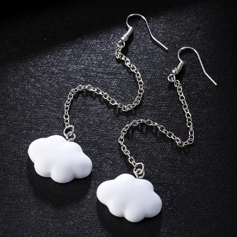 Rough texture earrings-Cloud Shape Dangling Earrings