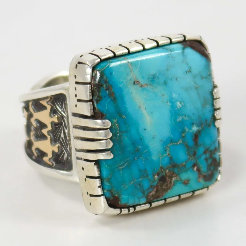 Stone stack rings-Bisbee Turquoise Ring