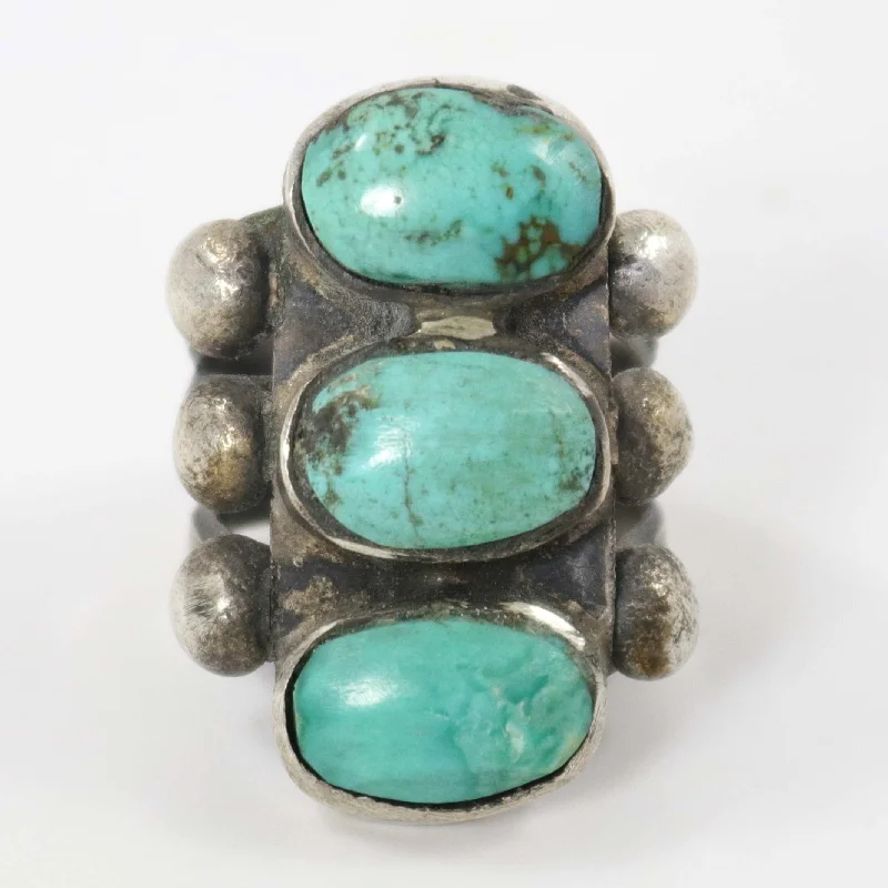 Flexible open rings-Fox Turquoise Ring