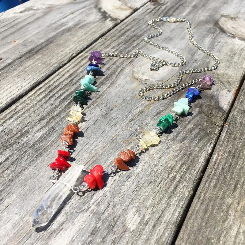 Glitter crystal necklaces-Balancing Chakra Healing Necklace